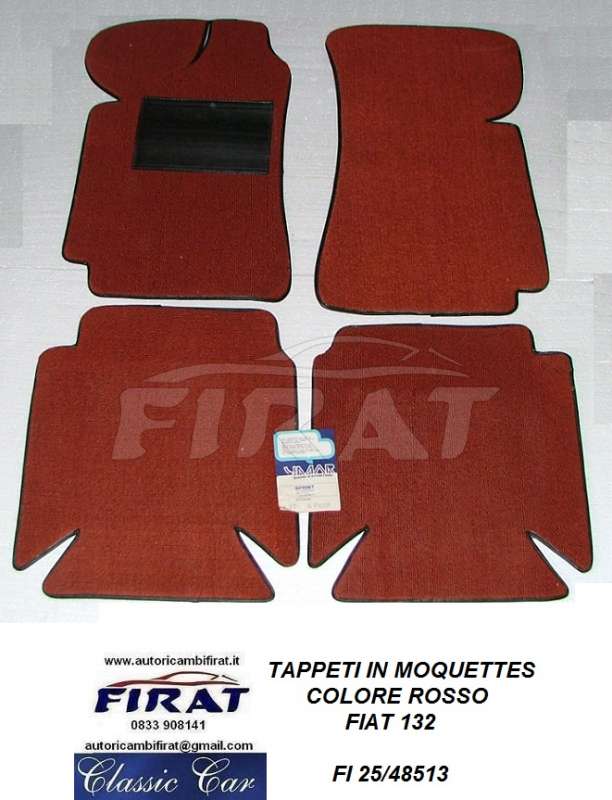 TAPPETI FIAT 132 IN MOQUETTES ROSSI